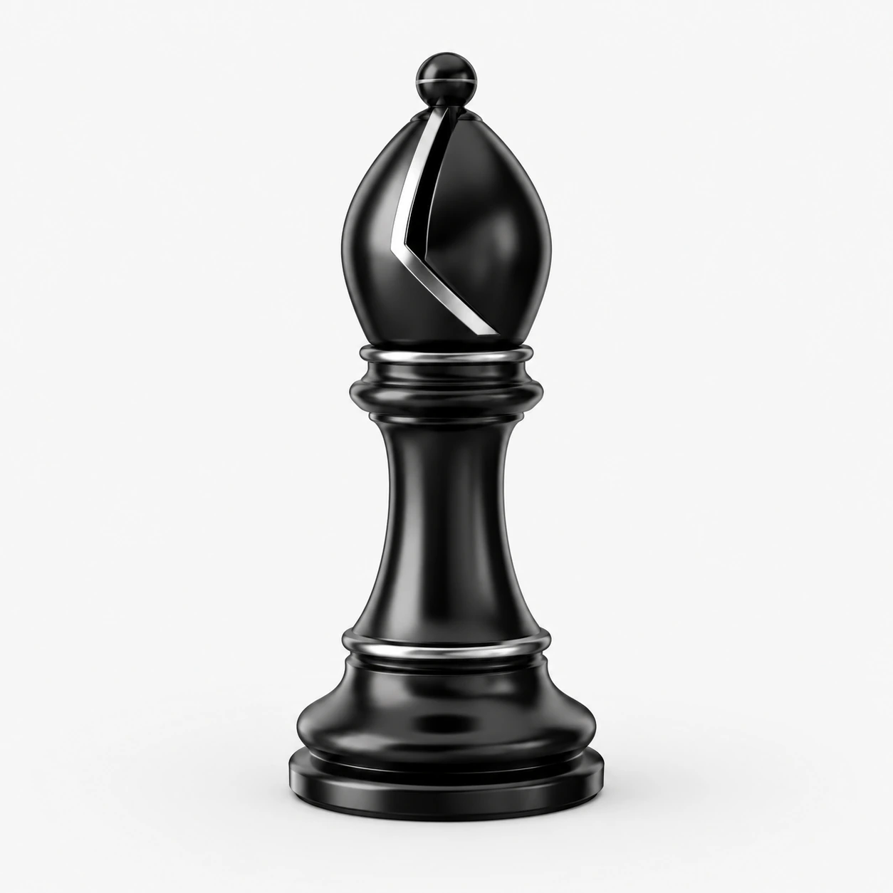 Black bishop chess piece placeholder